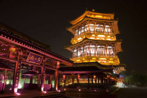 Night Scene of Tang Paradise,Xi'an