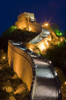Night Scene of Great Wall in Badaling