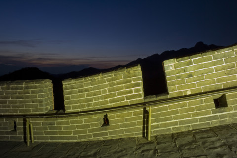 Night Scene of Great Wall in Badaling