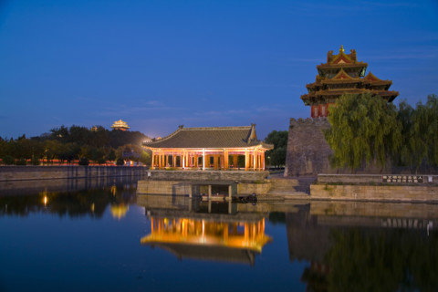 Night Scene of Corner Tower