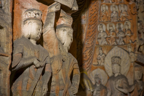 Yungang Grottoes in Shanxi Province