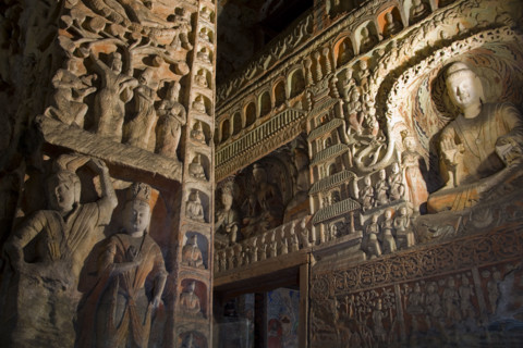 Yungang Grottoes in Shanxi Province