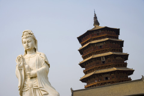 the Guanyin Bodhisatta and Ying Xian Wood Pagoda in Shanxi Province