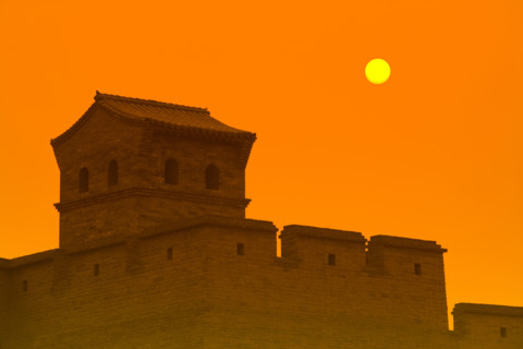 The City Wall of the Ancient City of Ping Yao,Shanxi Province