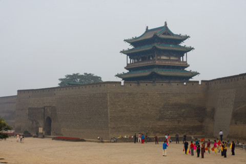 The City Wall of the Ancient City of Ping Yao,Shanxi Province