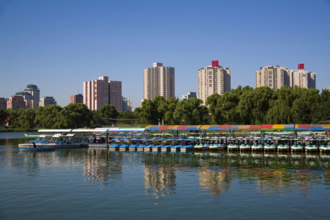 Apartment Buildings behind a Lake