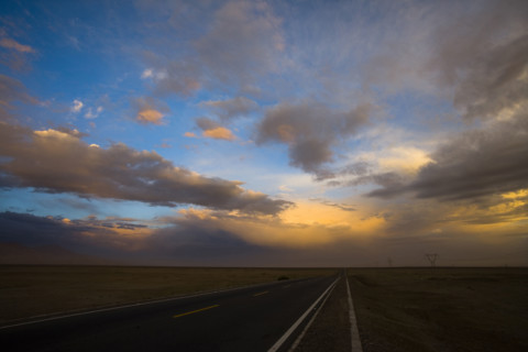 The Landscape along the road from Qinghai to Tibet