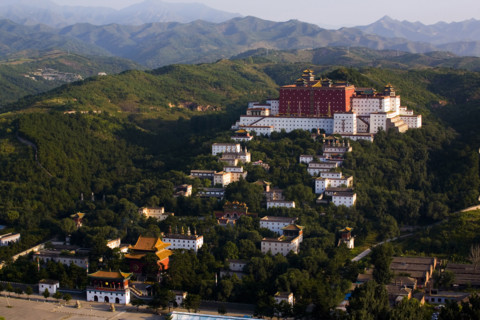 High angle scene of Temple of the Potaraka Doctrine,Chengde