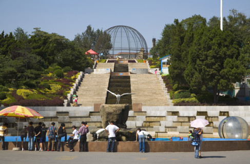 The Scene of the Beach in Dalian