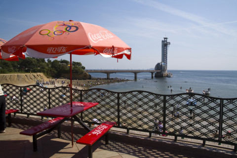 The Scene of the Beach in Dalian