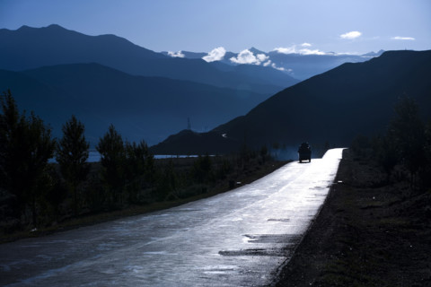 Mountains and Meadow along the Way to Lahsa