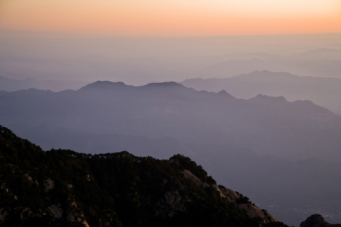 Mount Tai Peak at Dawn,Shandong