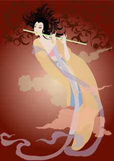 Chinese Beauty flies to the moon