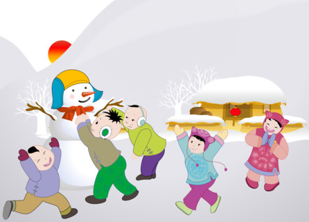 Kids celebrating Spring Festival