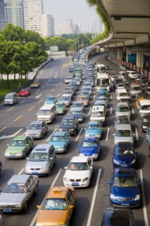 Shanghai,People's Square,the Yan'an Elevated Road