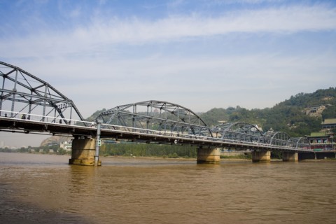 Gansu Province, Gansu, Lanzhou, Huanghe Iron Bridge,