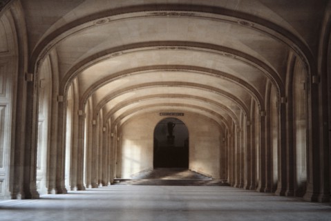 Galerie Mollien, musée du Louvre, en 1982