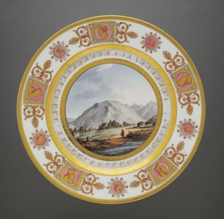 Dessert plate from the Suisses crockery set