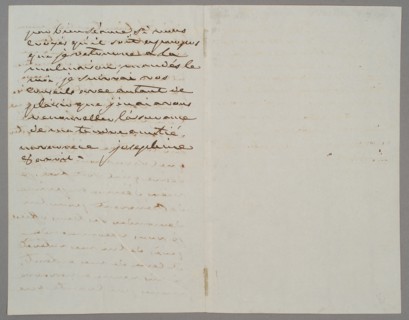 Letter from Joséphine to Alexander II of Russia