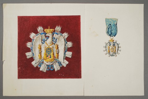 Badge and medal designs for the Order de la Réunion