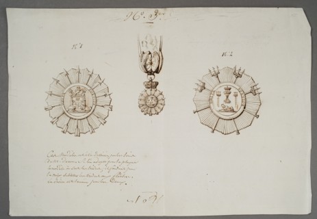 Badge and medal designs for the Order de la Réunion