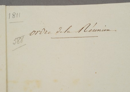Badge and medal design plans for the Order de la Réunion