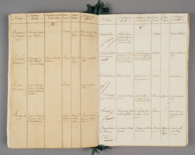 Napoléon and Cambacérès, 
Manuscript with the names of the Empire's nobility