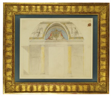 Gérard, Etude pour la décoration de l'emplacement du trône au palais des Tuileries