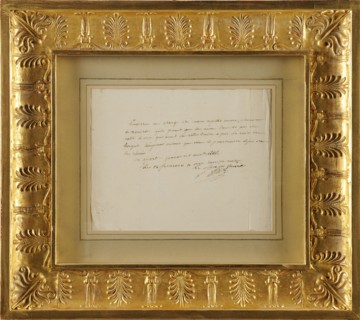 Handwritten autograph notes addressed to Marshal Berthier Marshal Soult for the Order to pursue the Russians on the day of the victory of Austerlitz.