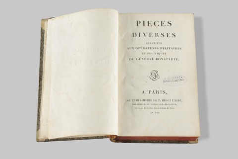 Book: Miscellaneous parts relative to the military and political operations of General Bonaparte