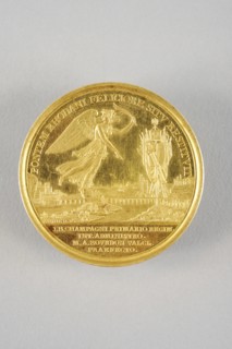Médaille commémorative célébrant la construction du pont du Rhône