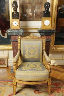 Jacob-Desmalter, Fauteuil de la salle du trône de Napoléon 1er au Palais des Tuileries