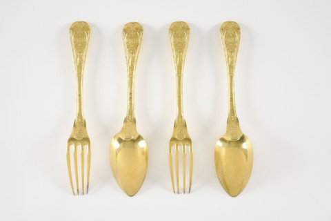 Paire de couverts de table aux armes de la reine Hortense