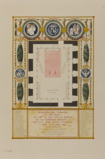 Plan de la chapelle du mariage de Napoléon 1er et Marie-Louise d'Autriche (2 avril 1810)