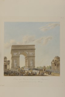 Entrée dans Paris de Napoléon 1er et Marie-Louise d'Autriche  le jour de la cérémonie de leur mariage (2 avril 1810)