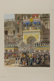 L'Empereur et de l'Impératrice recevant les hommages des troupes le jour de leur mariage (2 avril 1810)