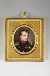 Portrait de Napoléon 1er en uniforme de chasseur à cheval de la Garde Impériale