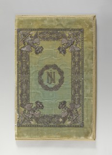 Reliure d'un parapheur ou porte-documents au chiffre du Roi Jérome