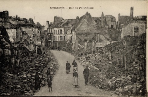 Soissons. Les destructions de la Première Guerre Mondiale