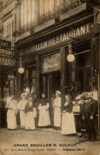 Grand bouillon E. Dulout, 63 rue Saint-Antoine à Paris
