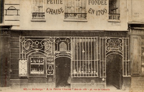 Paris, auberge "A la Petite Chaise", 36 rue de Grenelle