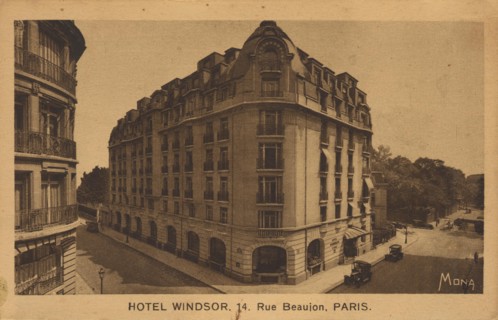 Paris, Hôtel Windsor, 14 rue Beaujon