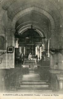 Saint-Martin-Lars, intérieur de l'église