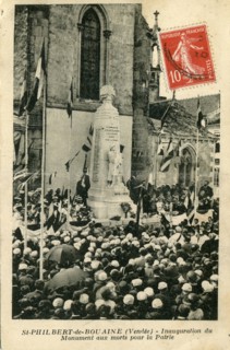 Saint-Philbert-de-Bouaine, Inauguration du Monument aux Morts