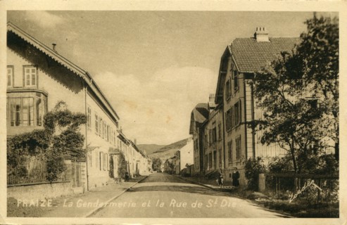 Fraize, la gendarmerie et la Rue de Saint-Dié