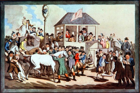 Weighing par Rowlandson