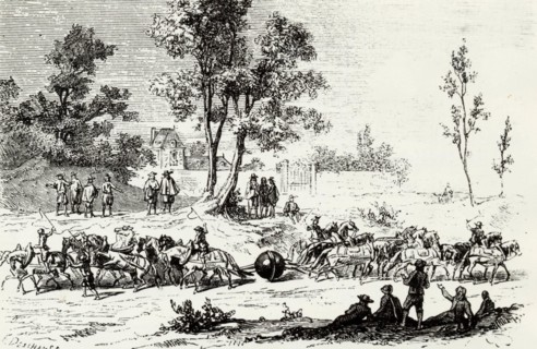 Otto de Guericke fait l'expérience des "hémisphères de Magdebourg" avec 24 chevaux
