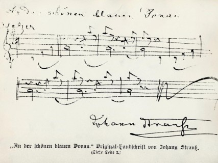 Partition d'ouverture du "Beau Danube Bleu"