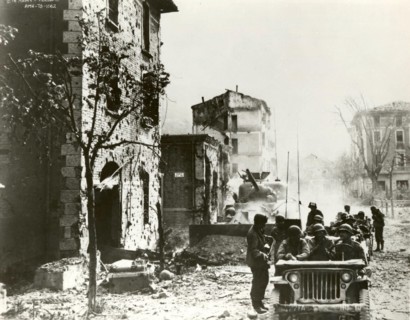 MB model jeep during World War II in Vergato