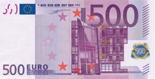 Billet de 500 euros (avers)